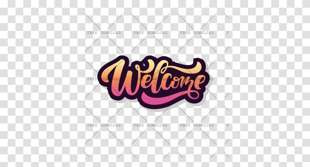 Image With Background Welcome, Label, Text, Word, Sticker Transparent Png