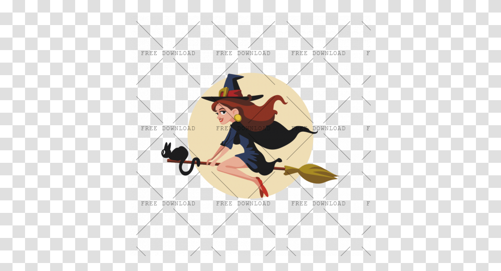 Image With Background Witch Riding A Broom, Person, Duel, Adventure, Leisure Activities Transparent Png