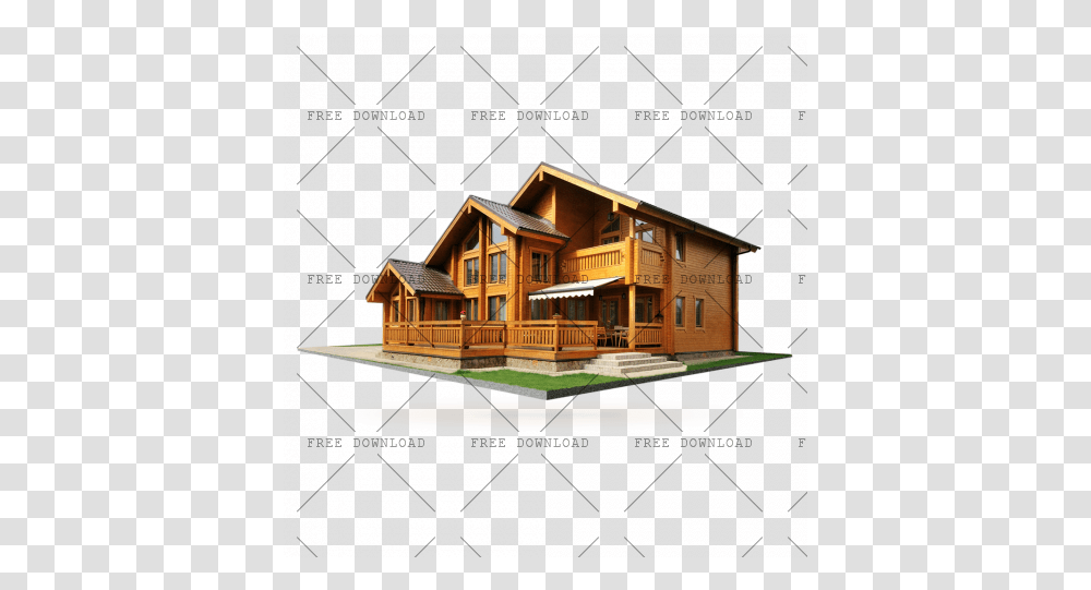 Image With Background Wood House, Housing, Building, Cabin, Nature Transparent Png