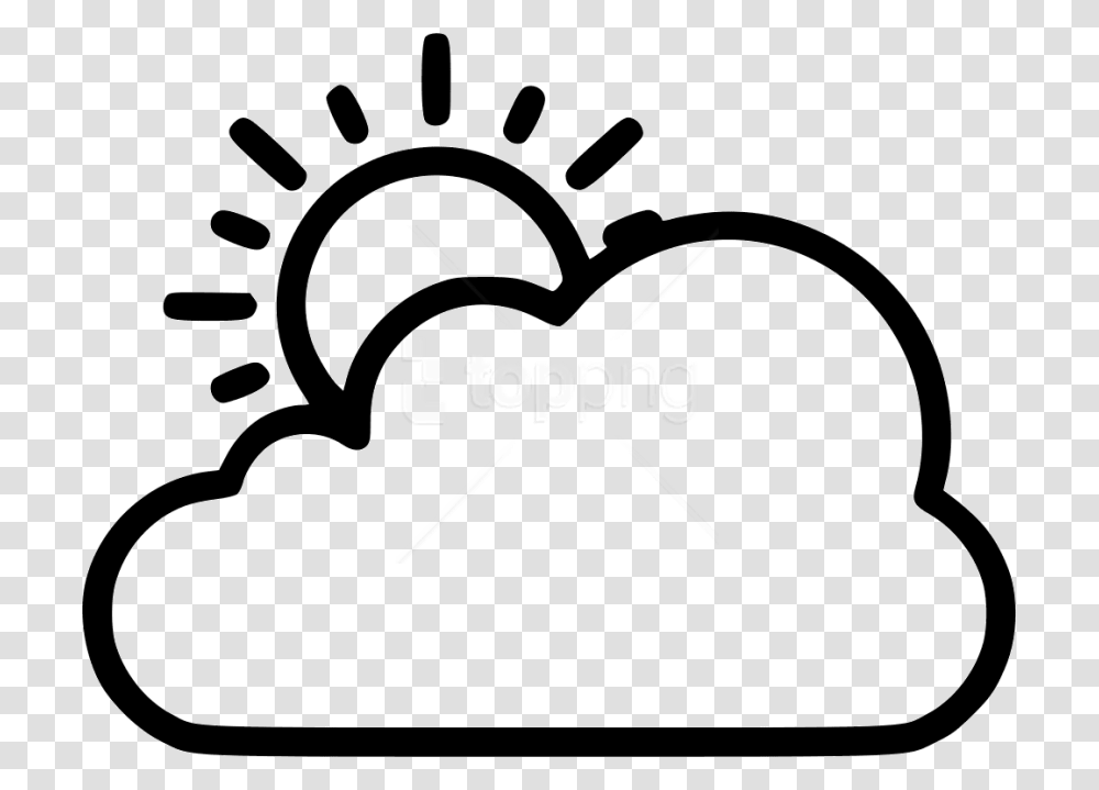 Image With Clouds Clipart Black And White, Scissors, Stencil, Cushion, Grain Transparent Png