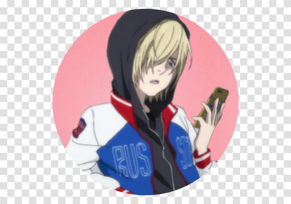 Image Yuri Plisetsky With His Cat, Person, Comics, Book, Manga Transparent Png