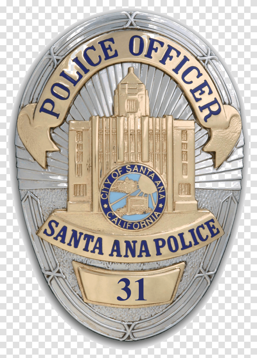 Imageedit 3 Santa Ana Police Department Badge, Logo, Trademark, Wristwatch Transparent Png