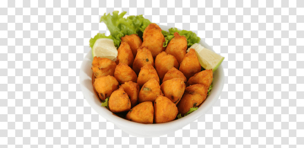 Imagem Bolinho De Bacalhau Bajji, Nuggets, Fried Chicken, Food, Dish Transparent Png