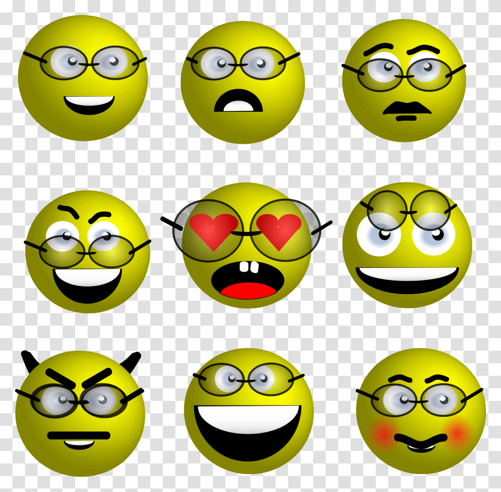 Imagen De Emoticones Con Sombrero Anteojos Download Icons Smileys Mit Brille, Green, Angry Birds Transparent Png