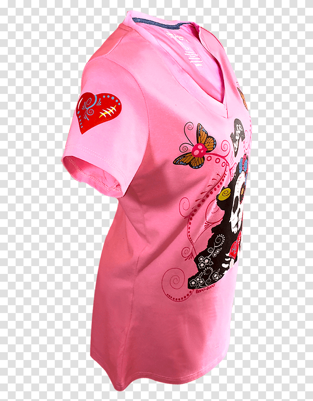 Imagen De Lado Izquierdo De Una Playera En Color Rosa Backpack, Apparel, Shirt, Dress Transparent Png
