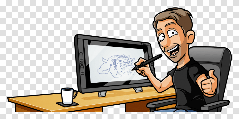 Imagenes De Cartoonist, Person, Computer, Electronics, Monitor Transparent Png
