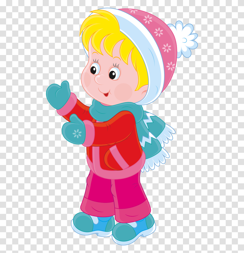 Imagenes De Personas Animadas En Invierno Winter Kid Cartoon, Toy, Cupid, Rattle Transparent Png