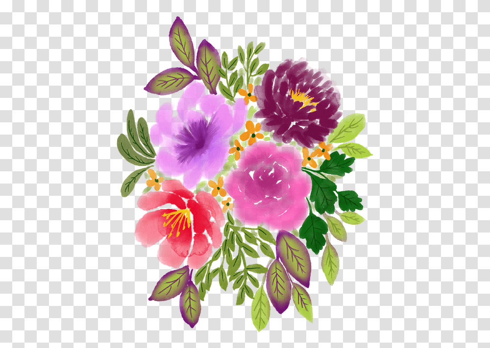 Imagenes De Pintura De Acuarela, Plant, Flower, Blossom, Geranium Transparent Png