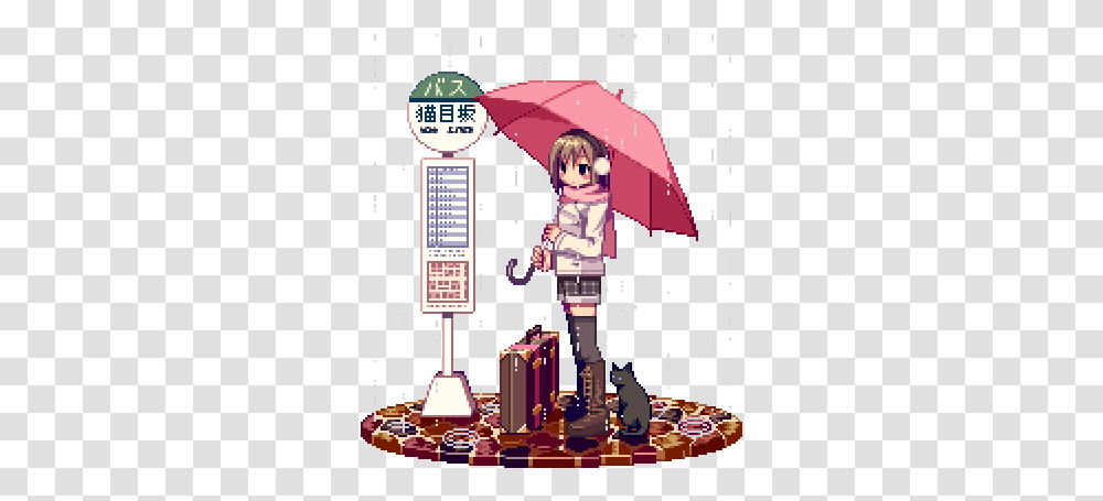 Images About Background Kawaii Bus Stop Pixel Art, Canopy, Nutcracker, Robot, City Transparent Png