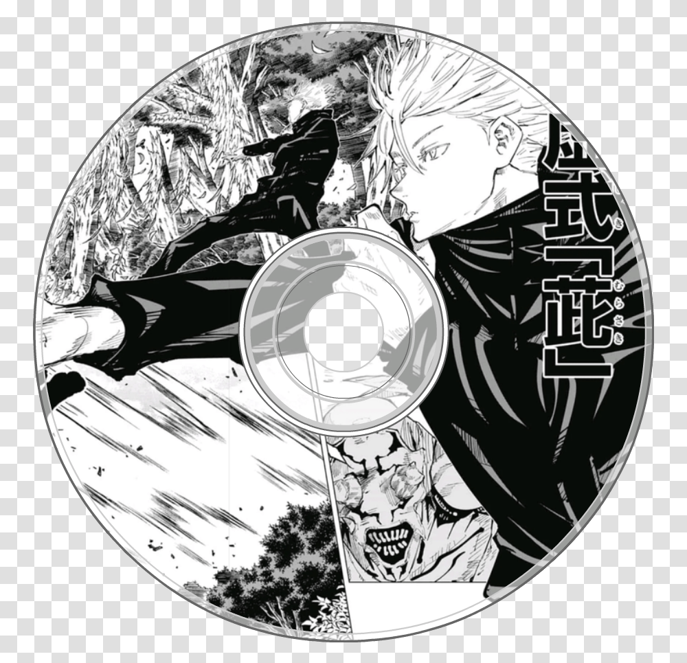 Images About Black And White Gojo Manga Anime Comparison, Disk, Dvd Transparent Png