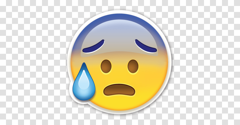 Images About Emoji Pngs Face With Open Mouth And Cold Sweat, Label, Text, Sticker Transparent Png