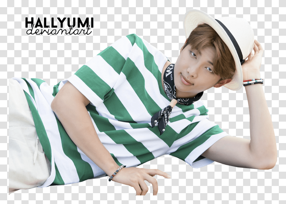 Images About Namjoon Pngs Namkook Summer Package, Clothing, Person, Sleeve, Hat Transparent Png