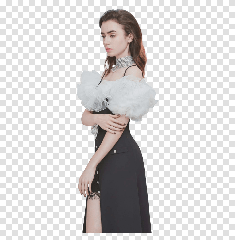 Images About Resources E Pngquots On We Heart It Lily Collins, Person, Costume, Dress Transparent Png