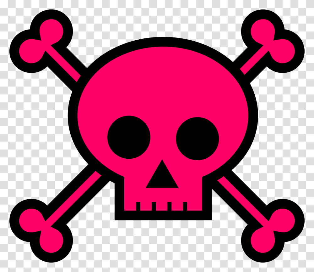Images And Svg Skull And Crossbones Pink, Symbol, Hand Transparent Png