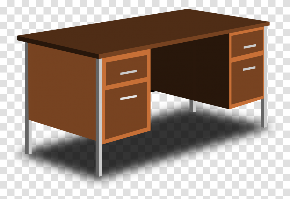 Images And Svg Vector Office Desk Clip Art, Furniture, Table, Drawer, Cabinet Transparent Png