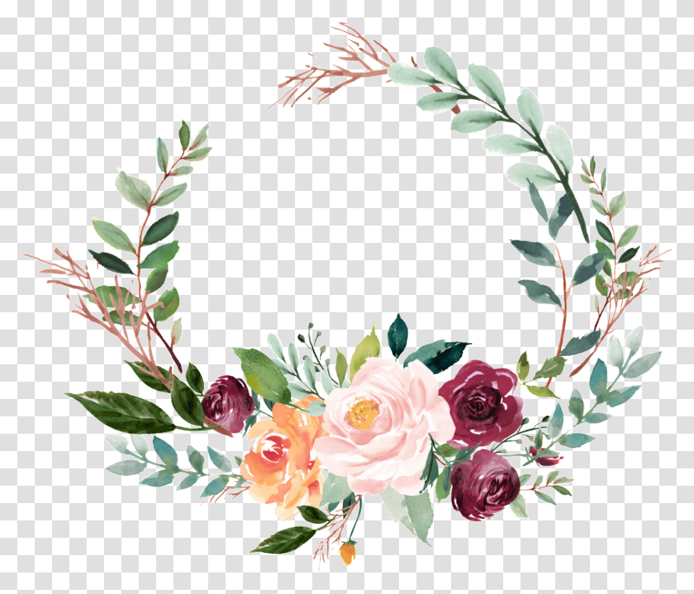 Images Background Floral Wreath Clipart, Graphics, Floral Design, Pattern, Plant Transparent Png