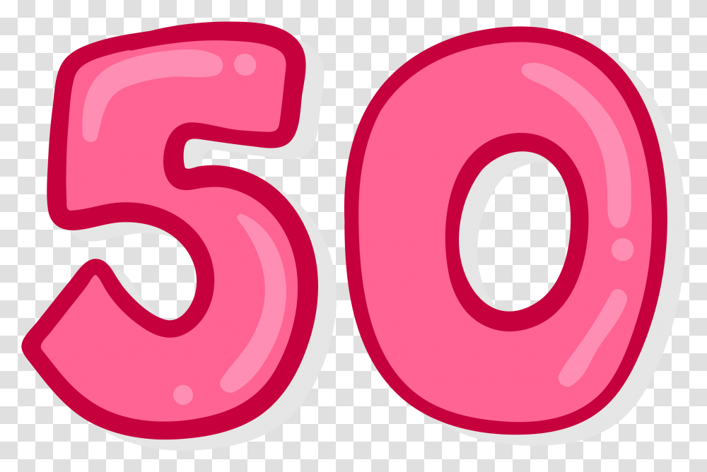Images Background Pink Number 50 Clipart, Symbol, Text, Alphabet Transparent Png
