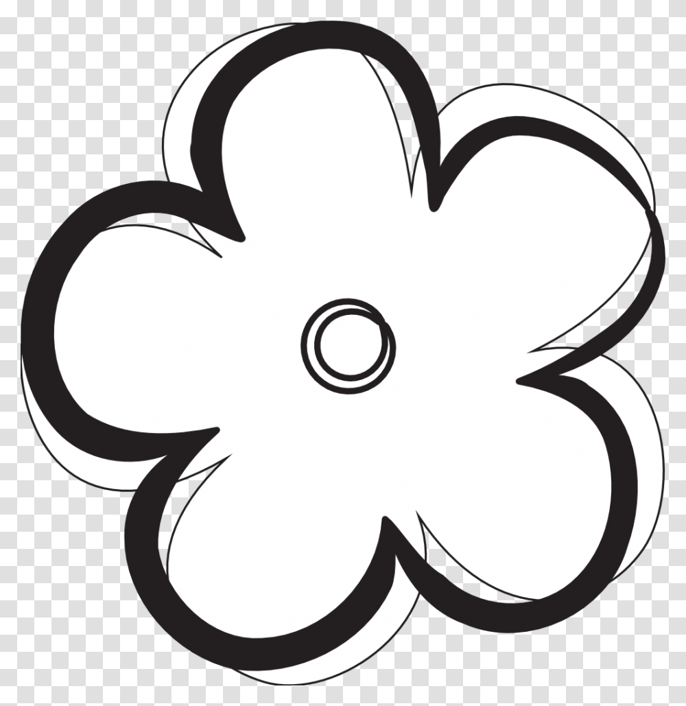 Images For Black And White Flower Logo Clipart Black And White Flower, Stencil, Pattern Transparent Png