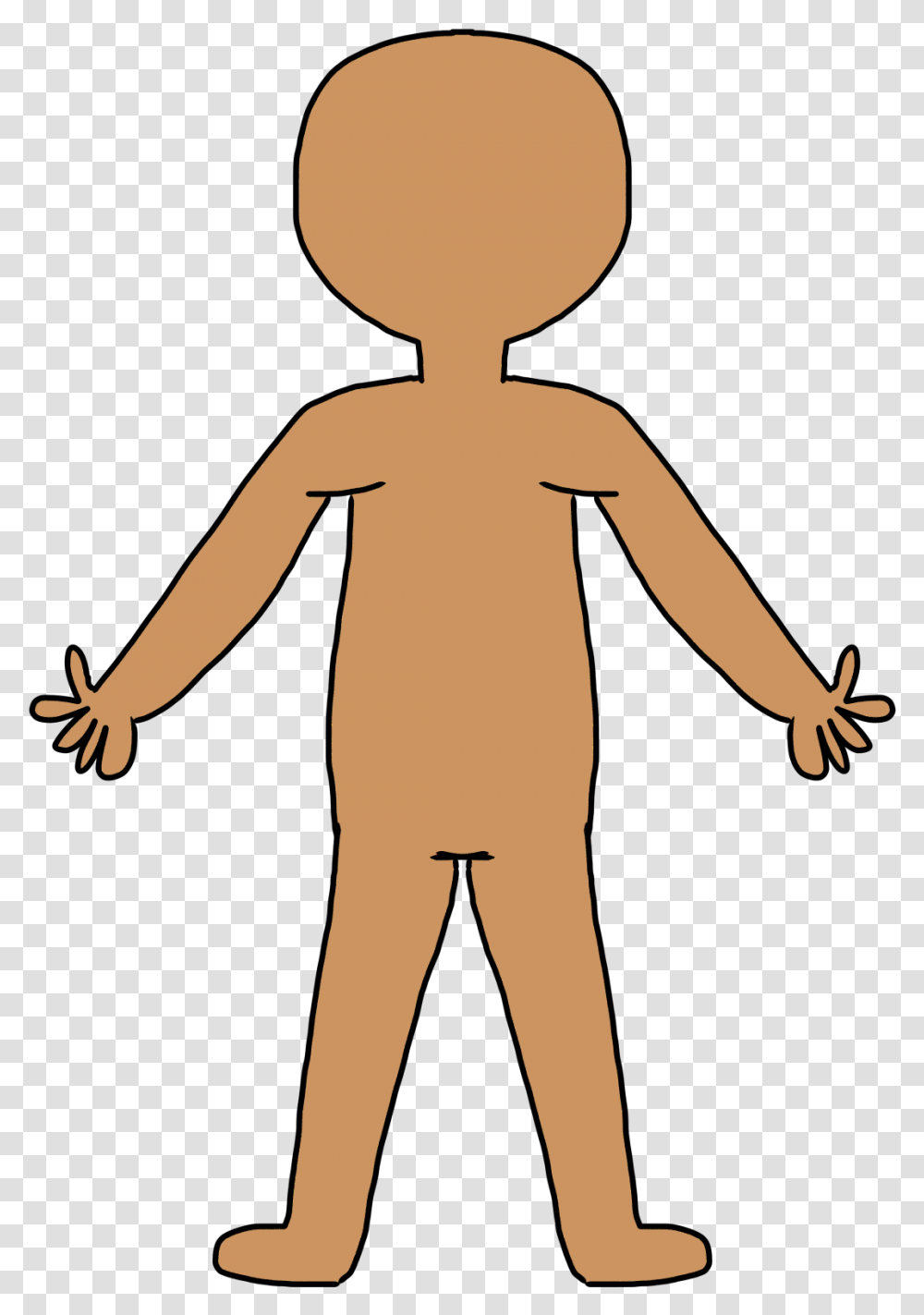 Images For Body Parts Clipart For Kids Boy No Clothes Clipart, Person, Human, Silhouette, Plot Transparent Png