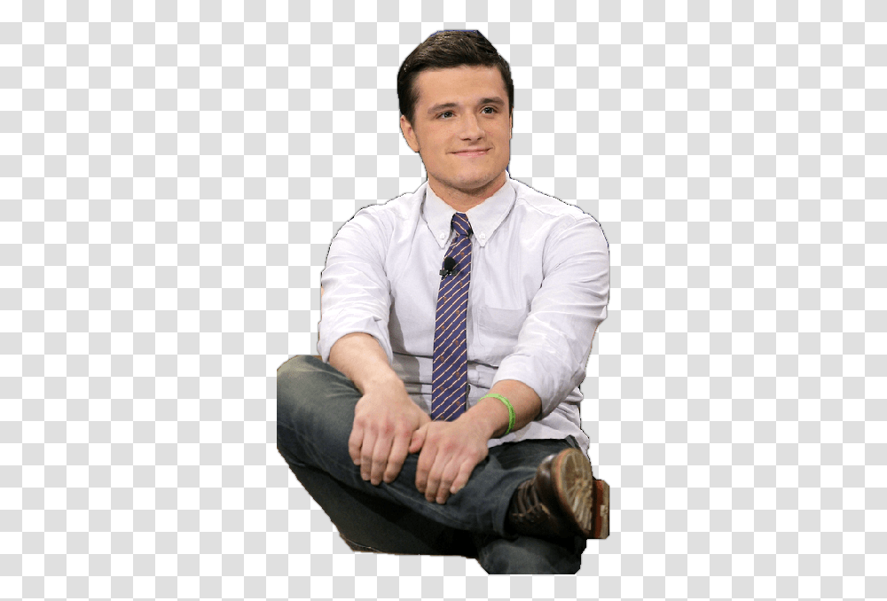 Images Free Cutout People For Josh Hutcherson Sitting, Tie, Accessories, Accessory, Person Transparent Png