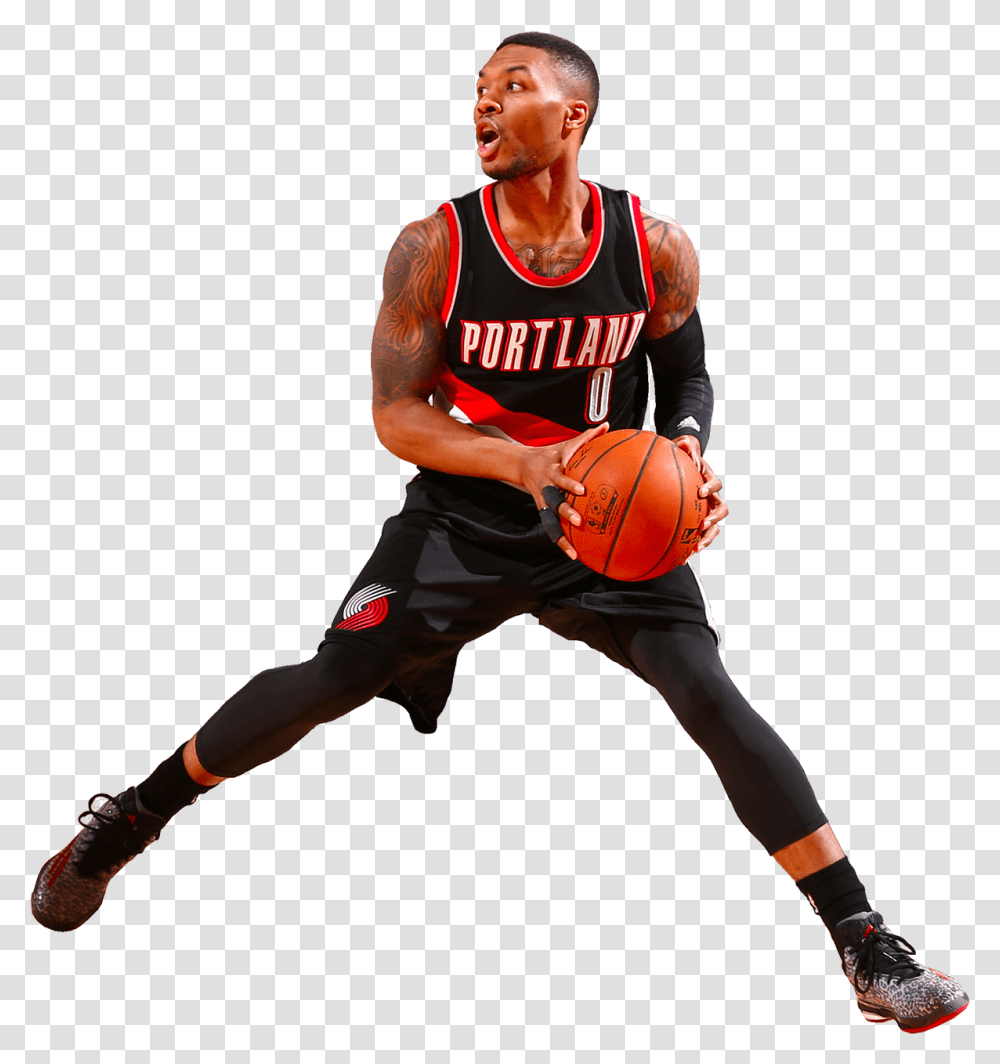 Images Nba Players Nba Damian Lillard, People, Person, Human, Team Sport Transparent Png