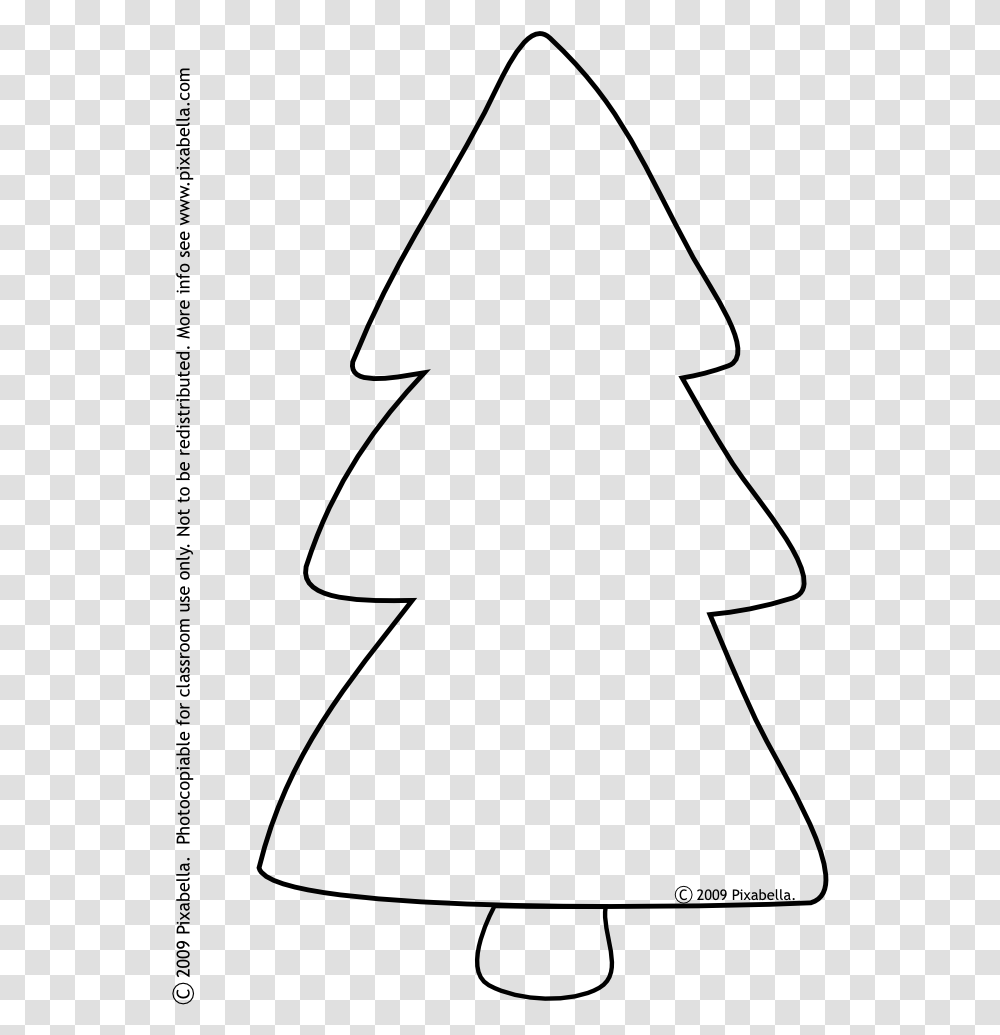 Images Of Black And White Christmas Tree Template Tree Clip Art Shapes, Gray Transparent Png