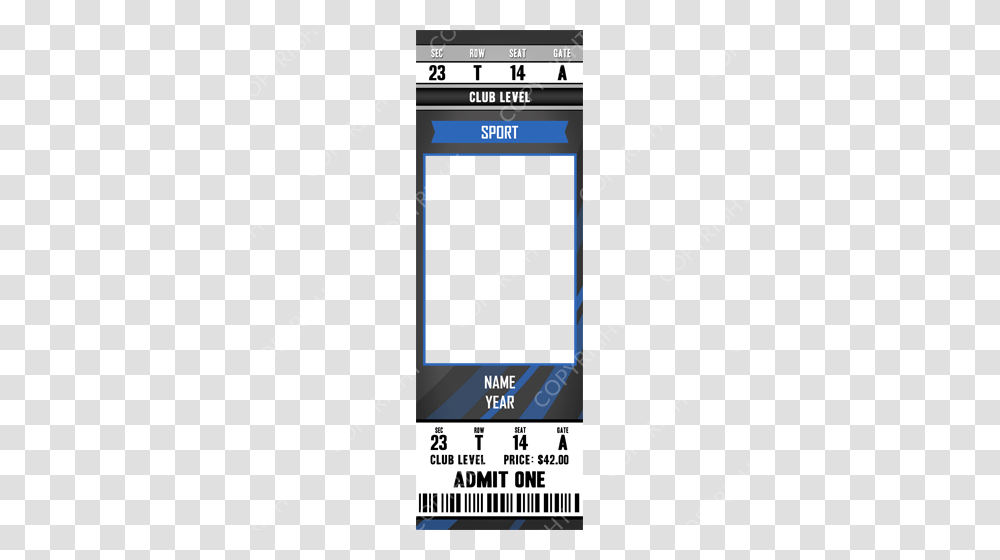 Images Of Blank Football Ticket Template, Plot, Diagram, Flyer Transparent Png