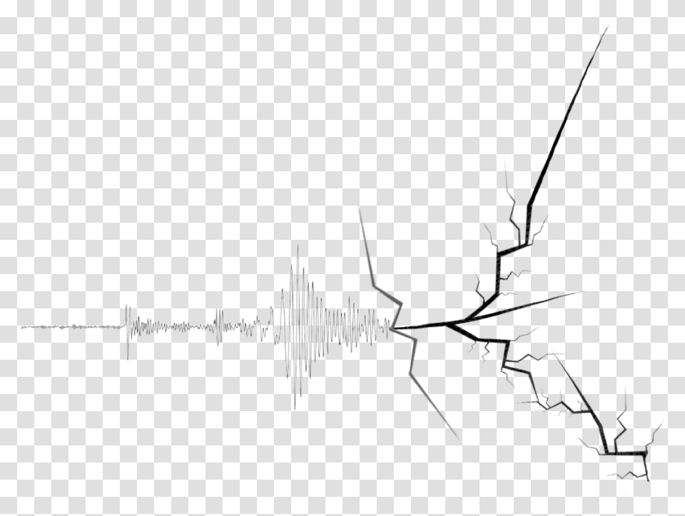 Images Of Earthquake Crack Line Art, Weapon, Weaponry, Emblem Transparent Png