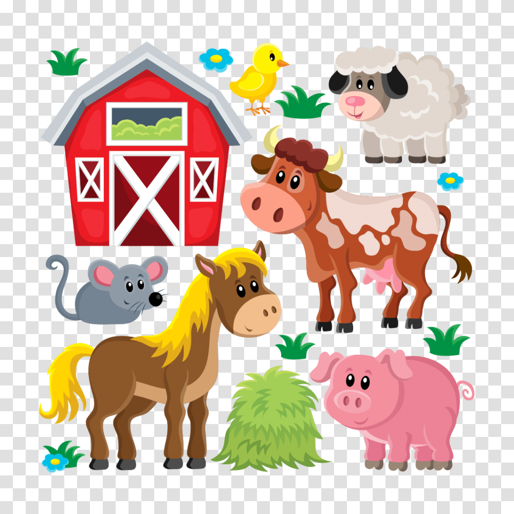 Images Of Farm Animal Clip Art Off Premium Animals Vectors, Mammal, Bird, Pig, Cow Transparent Png