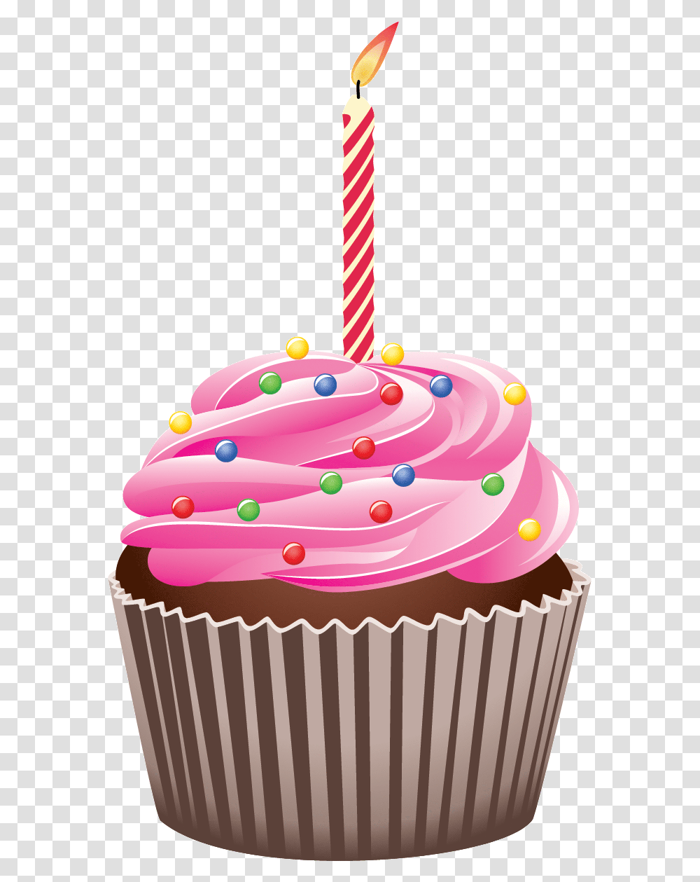 Images Of Myspace Baby Birthday Cupcake Vector, Cream, Dessert, Food, Creme Transparent Png