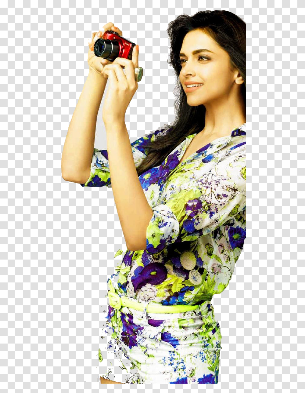 Images Of Ranbir Kapoor Amp Deepika Padukone Deepika Padukone With Camera, Person, Floral Design Transparent Png