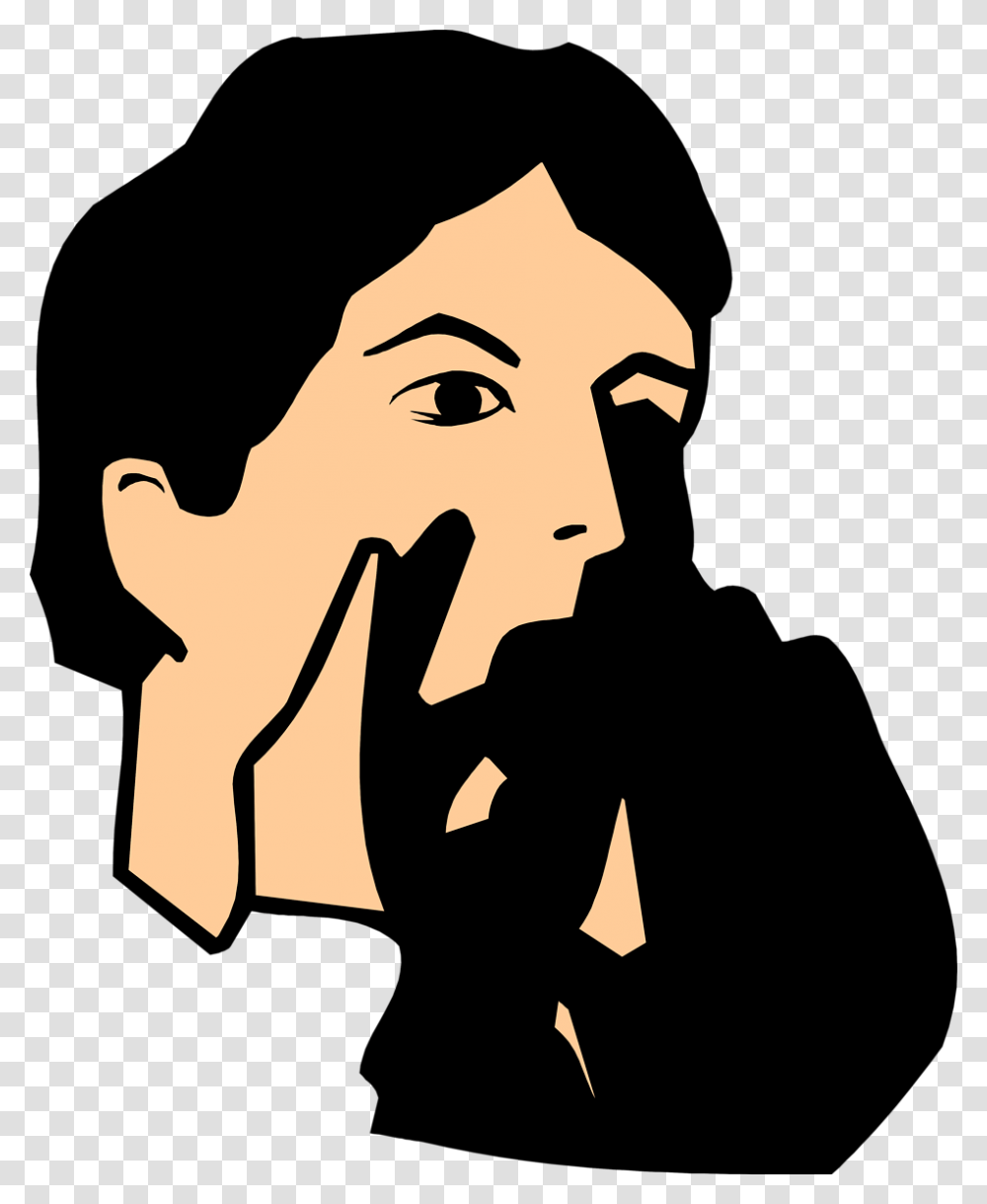 Images Of Shouting Clip Art, Person, Human, Face, Stencil Transparent Png