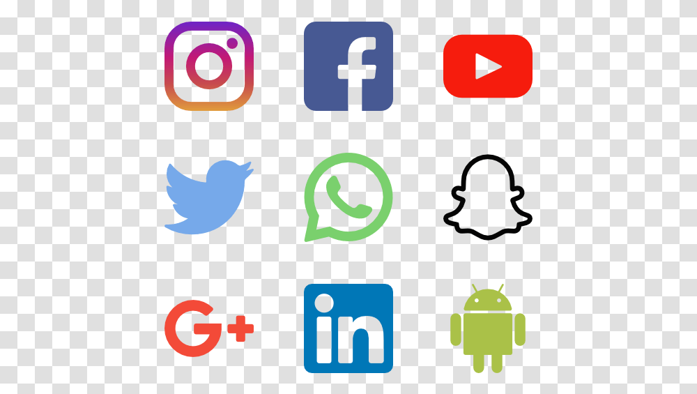 Images Of Social Media Icons Format Social Media Icons, Number, Alphabet Transparent Png