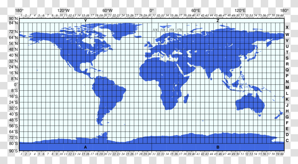 Imagesgmt Utm Zones World Map Blank Vector, Plot, Bird, Animal, Diagram Transparent Png