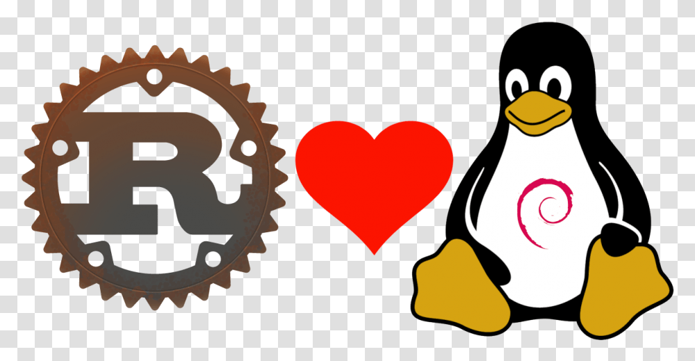 Imagesrust Love Tux Rust Language Logo Full Size Rust Programming Language Logo, Machine, Gear, Heart Transparent Png