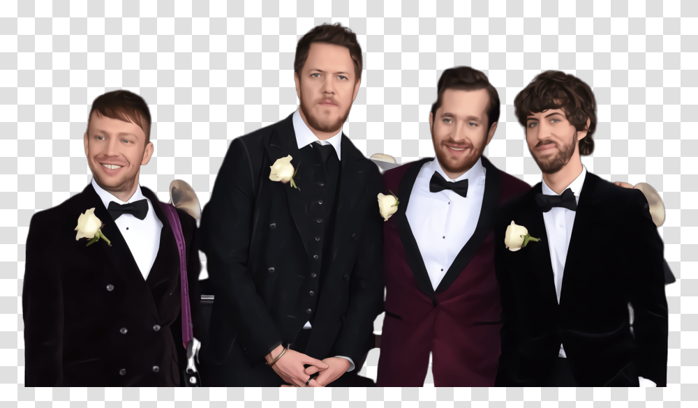 Imagine Dragons Images All Tuxedo, Clothing, Tie, Suit, Overcoat Transparent Png