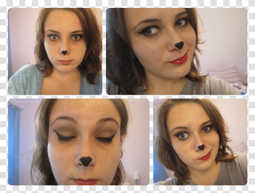 Imagine Pink Minnie Mouse Makeup, Face, Person, Head, Collage Transparent Png