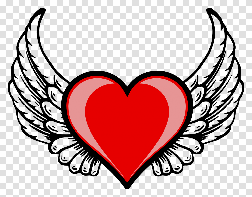 Imajenes De Amor Corazon Red Heart With Wings, Cushion, Pillow, Weapon Transparent Png
