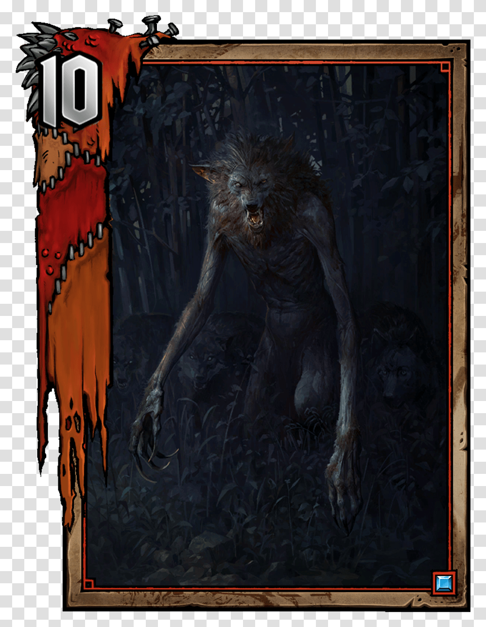 Img Parasite Card Gwent, Painting, Wolf, Mammal Transparent Png