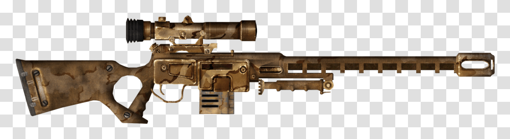 Img Fallout New Vegas Gobi Campaign Scout Rifle, Gun, Weapon, Weaponry, Armory Transparent Png