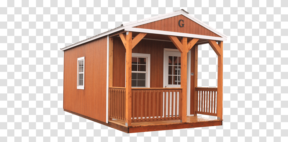 Img Graceland Portable Buildings Cabin, Housing, Porch, House, Wood Transparent Png
