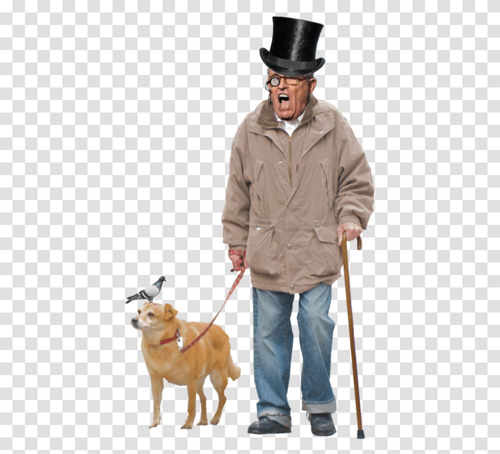 Img Man Walking Dog Background, Person, Strap, Pet Transparent Png
