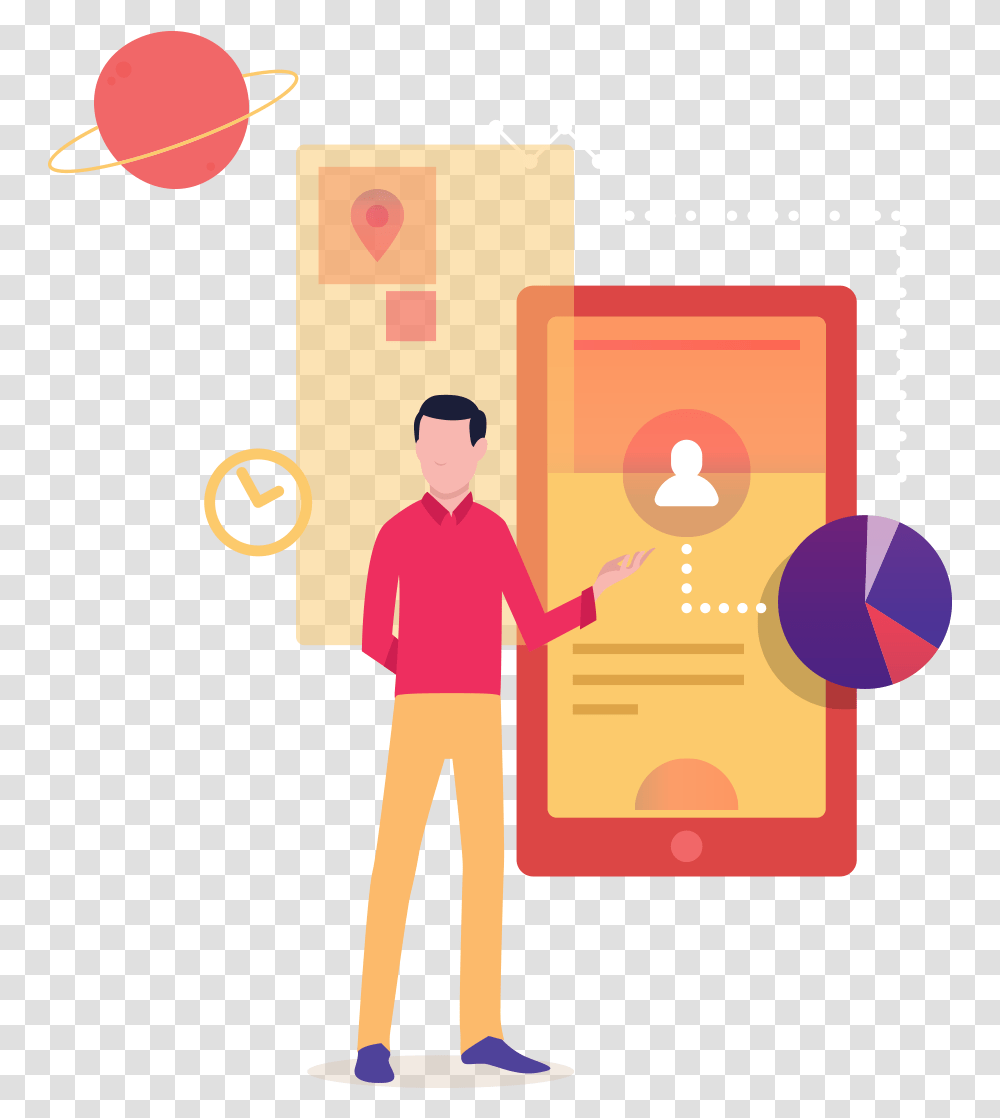 Img Mobile App Development, Person, Hand, Number Transparent Png
