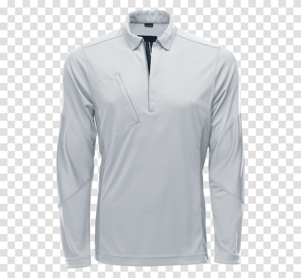 Img Takeoff Alphals Men Blanc Face Technical Polo Shirt, Sleeve, Apparel, Long Sleeve Transparent Png