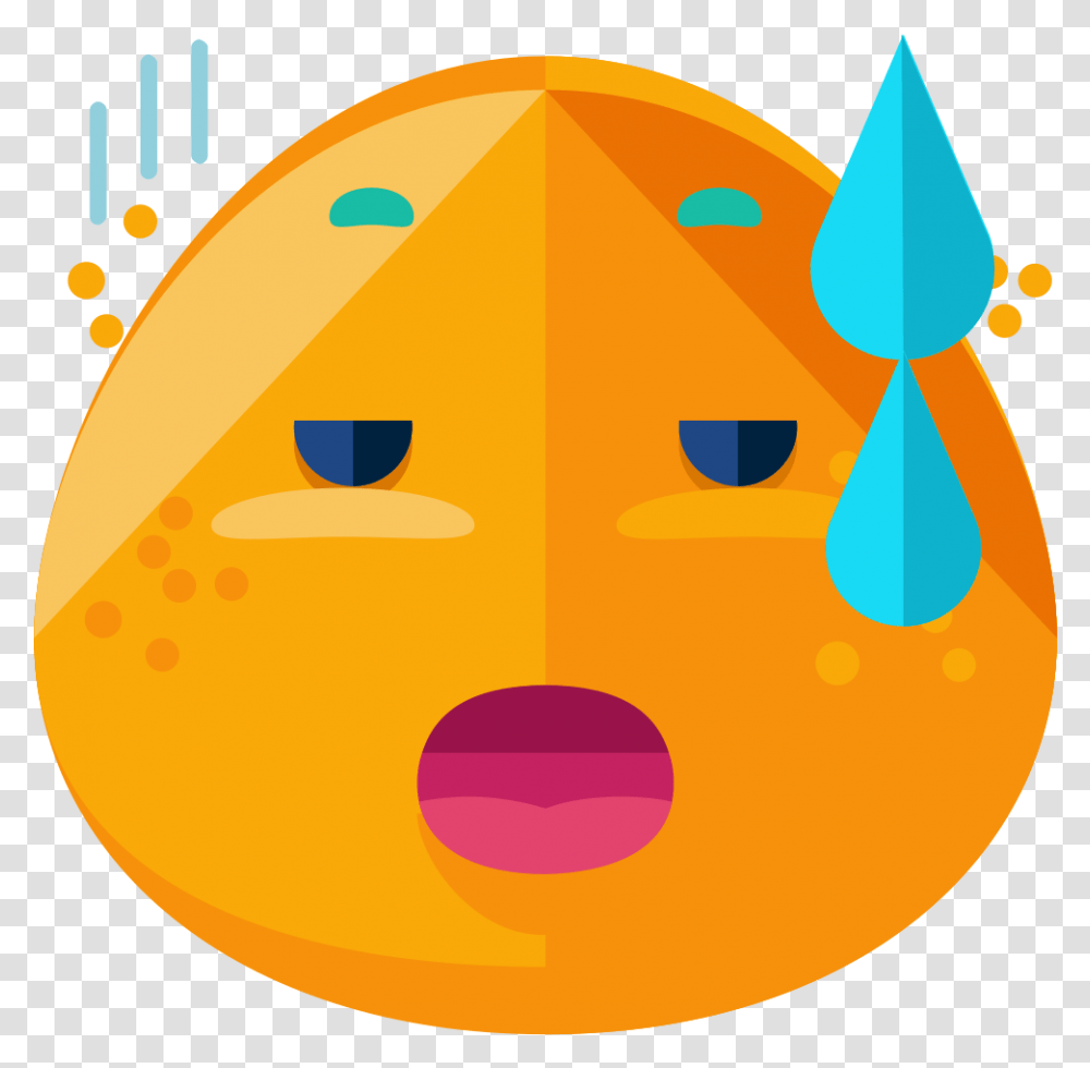 Imgly Sticker Emoticons Tired Circle, Pumpkin, Vegetable, Plant, Food Transparent Png