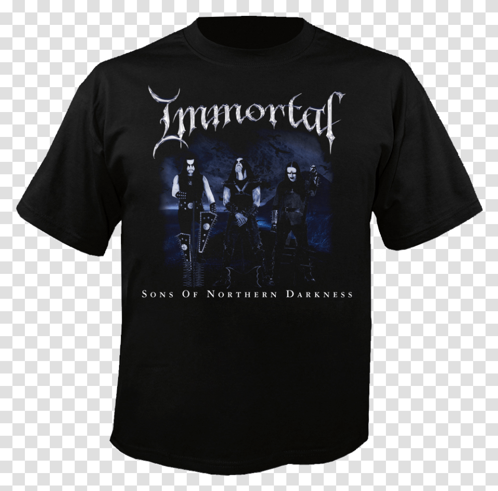 Immortal Sons Of Northern Darkness Shirt, Apparel, T-Shirt, Person Transparent Png