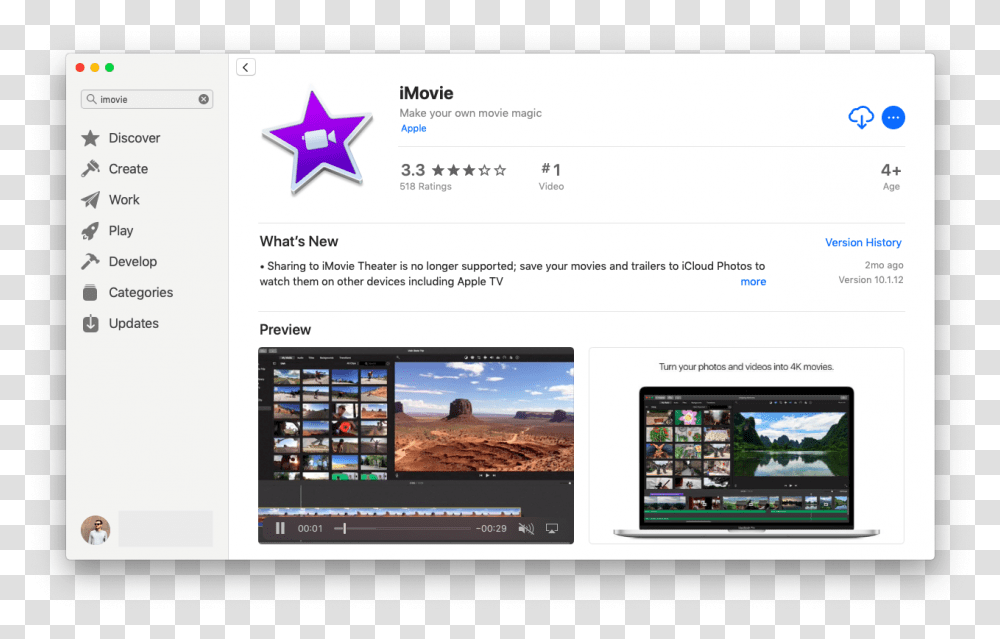 Imovie App Store Download Imovie, File, Monitor, Screen, Electronics Transparent Png