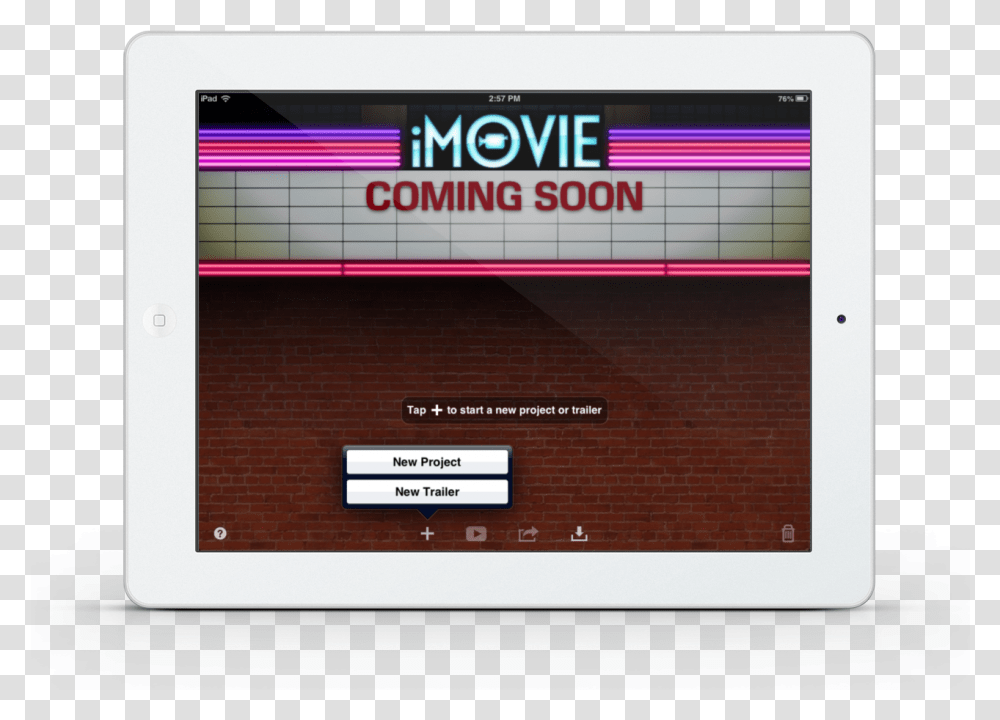 Imovie For Ipad, Monitor, Screen, Electronics, LCD Screen Transparent Png