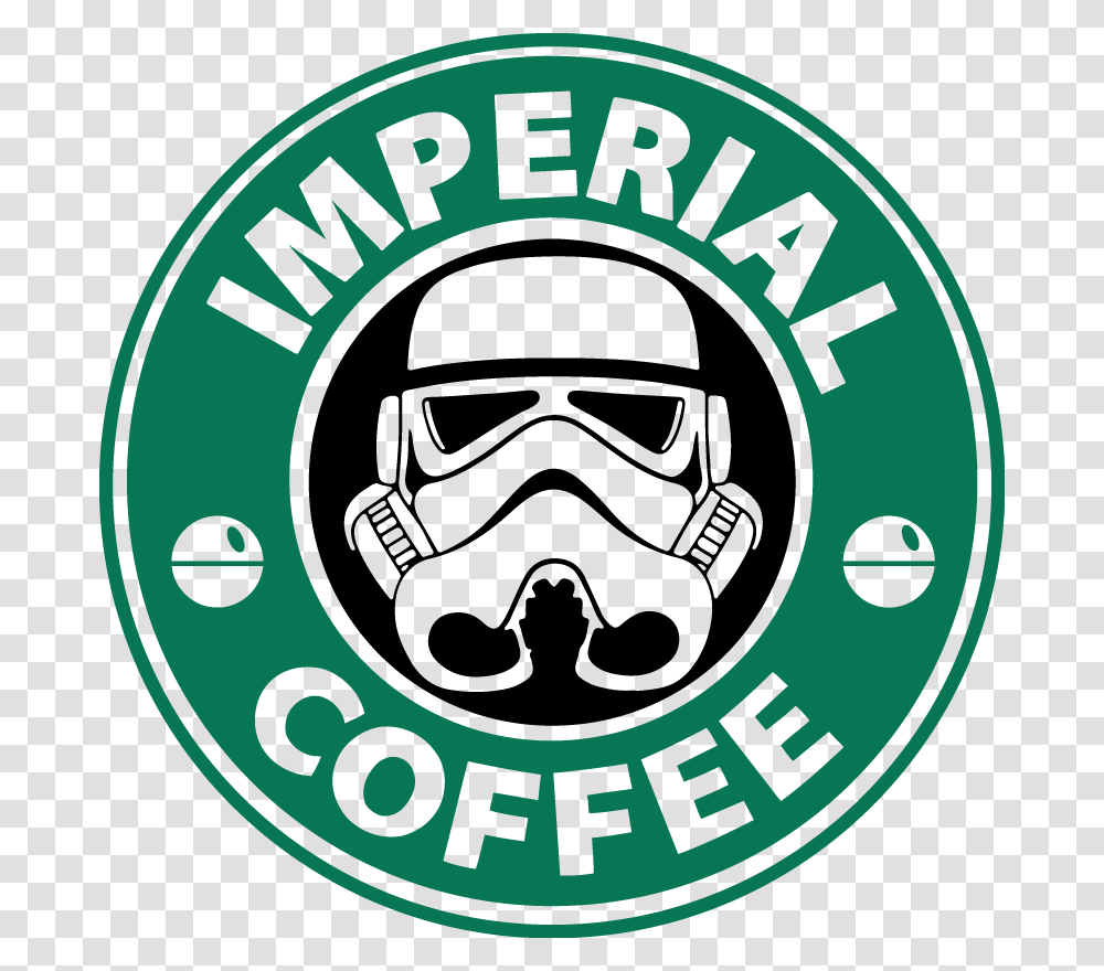 Imperial Coffee Star Wars Stormtrooper Starbucks Vinyl Decal Sticker, Label, Logo Transparent Png