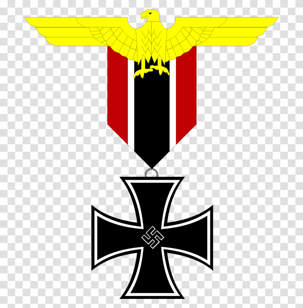 Imperial Eagle White Supremacist Cross Tattoo, Emblem, Logo, Trademark Transparent Png